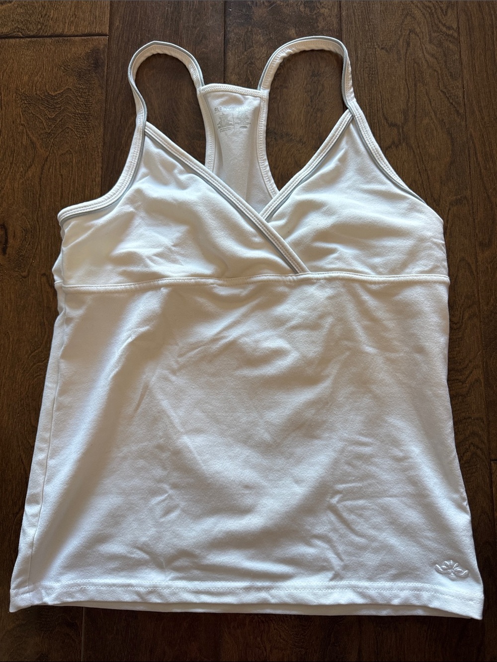 Old Navy White Racerback Tank with Shelf Liner